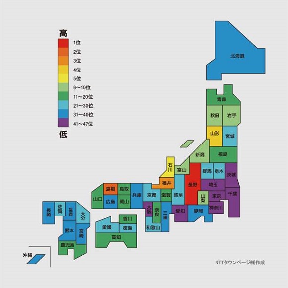 ＜図2＞業種分類「博物館・科学館」の人口10万人あたりの登録件数による都道府県ランキング（2016年）